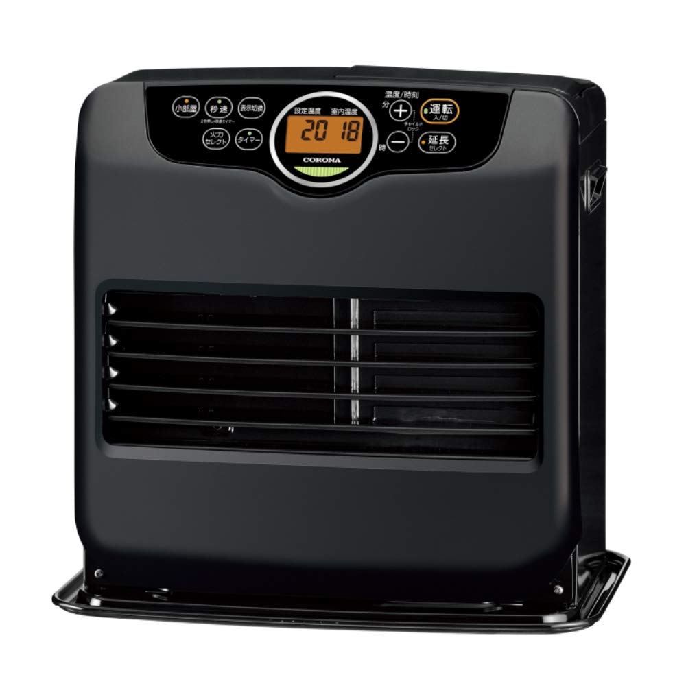 Amazon | CORONA 石油ファンヒーター KH-G369BY(K) マットブラック 幅