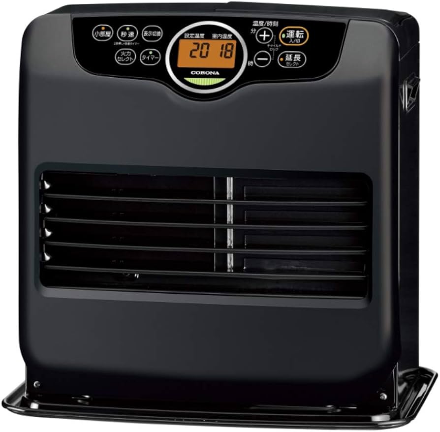 Amazon | CORONA 石油ファンヒーター KH-G369BY(K) マットブラック 幅