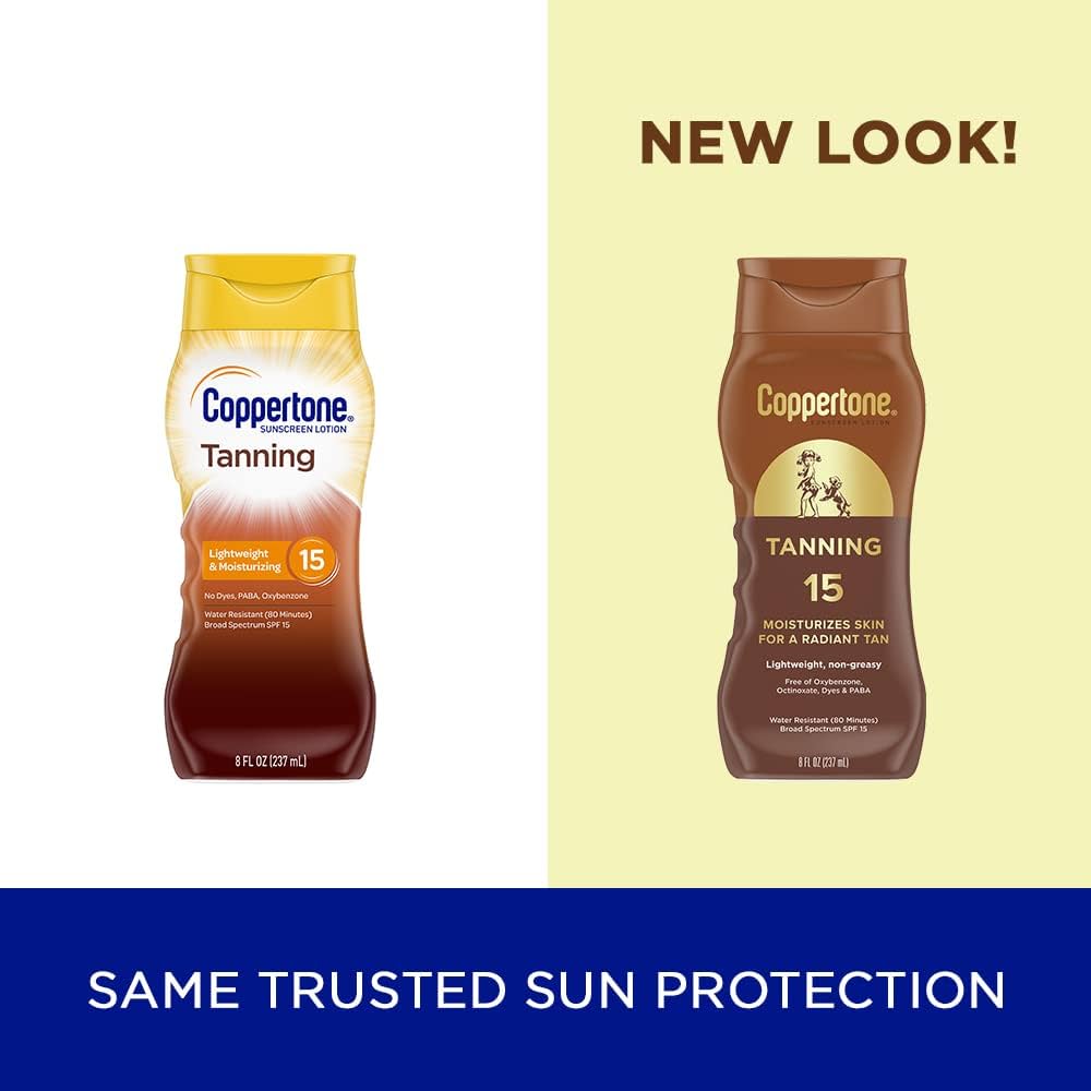 Amazon.com: Coppertone Tanning Sunscreen Lotion, SPF 15