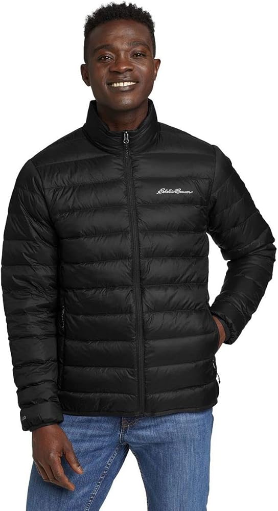 Eddie Bauer Men's CirrusLite Recycled Down Jacket, Black Recycled