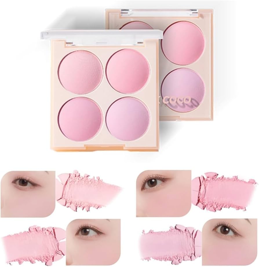 Amazon | チーク 4色 パウダーチーク ナチュラル ハイグロス