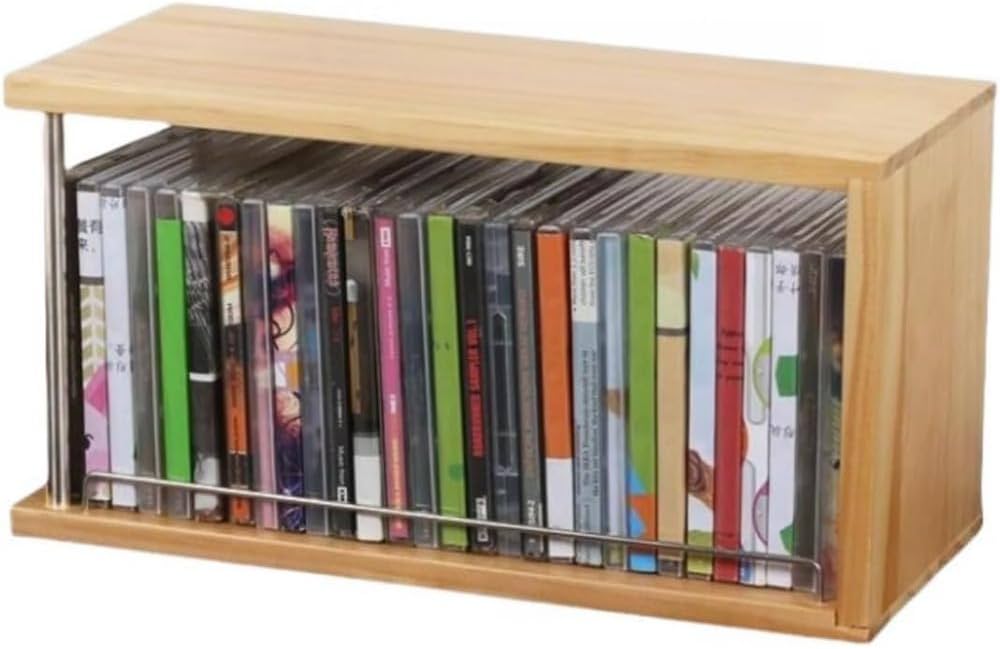 Amazon.co.jp: Guyyelt 収納ラック、木製収納ラック、ディスクラック