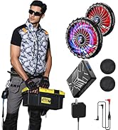 Amazon.co.jp: 空調マン 50V超高出力 空調作業服 夏用 ファン付き 半袖