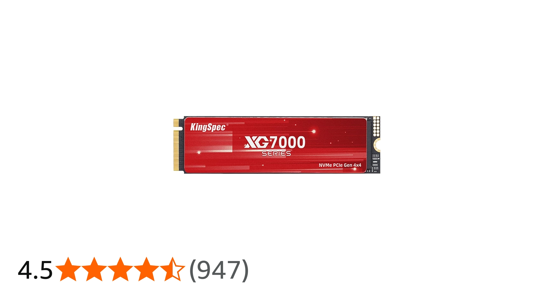 Amazon | KingSpec XG7000 2TB SSD M.2 NVMe 2280 PCIe Gen 4.0 x 4