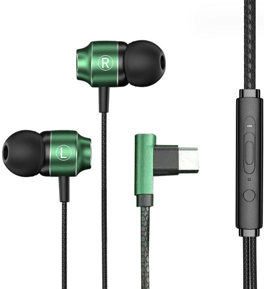 Amazon.co.jp: イヤホン 有線 マイク付き カナル型 [Type-C：グリーン
