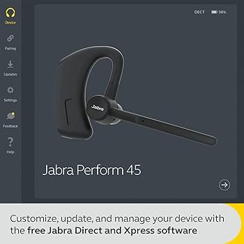 Amazon.com: Jabra Perform 45 Push-to-Talk (PTT) Bluetooth Wireless