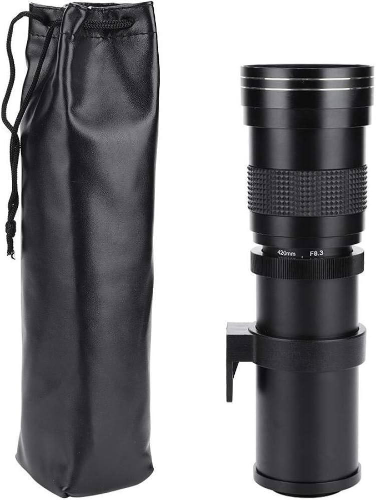 Amazon | 望遠レンズ、420-800mm F/8.3-16望遠レンズDSLRカメラ用手動