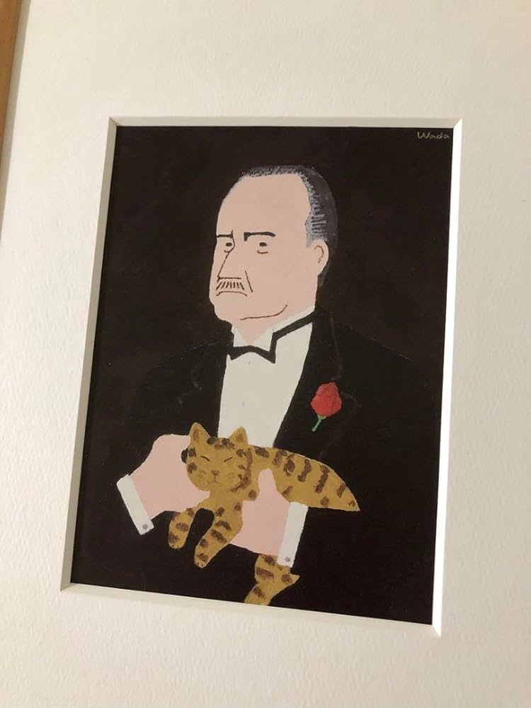 PK額装品 和田誠 映画 ゴッドファーザー マーロンブランド A3額入