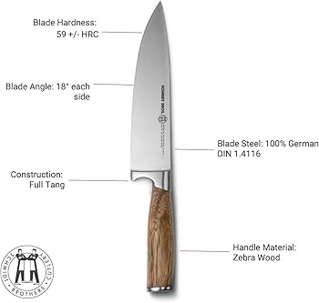 Amazon.com: Schmidt Brothers - Zebra Wood, 15-Piece Kitchen Knife