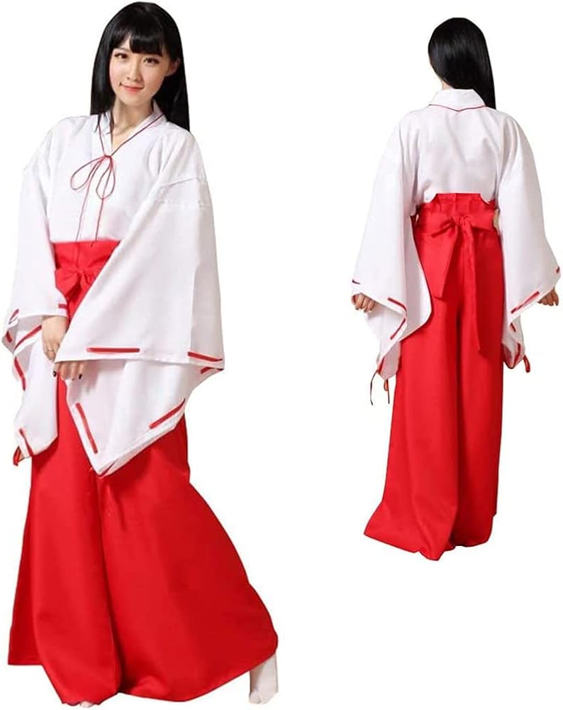 Amazon.co.jp: [KASVIN] 巫女さん コスチューム コスプレ衣装 巫女装束