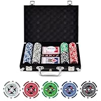 Amazon | ポーカーセット 11gチップ200枚+数字貼紙付き+シルバーケース