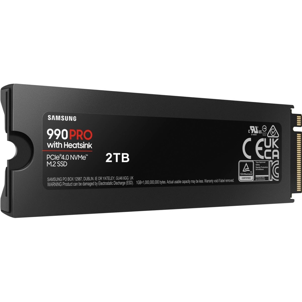 Samsung 990 PRO Heatsink NVMe M.2 SSD with Heat Sink, 2 TB, PCIe