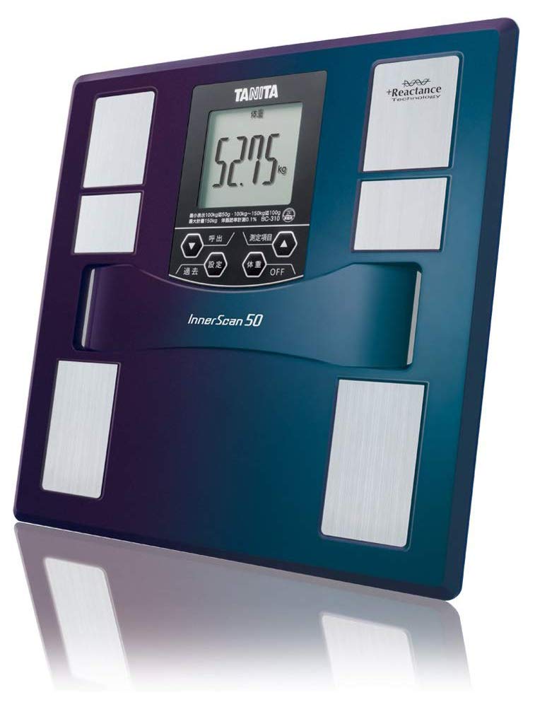 Amazon.co.jp: タニタ 体重 体組成計 50g 最薄 日本製 ブルー BC-310