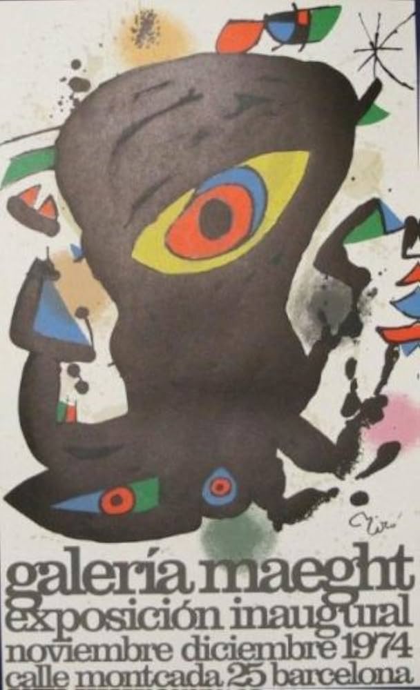 Amazon.co.jp: ジョアン・ミロ バルセロナ 展覧会リトグラフポスター2