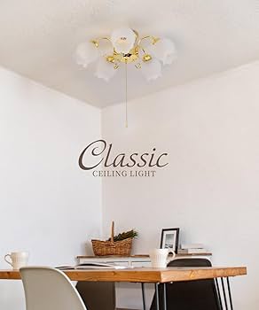 Amazon.co.jp : Amplimle シーリングライト 5灯 照明 シャンデリア E26