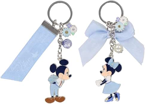 Amazon.co.jp: ミッキー&ミニー ペア キーチェーン しあわせのブルー