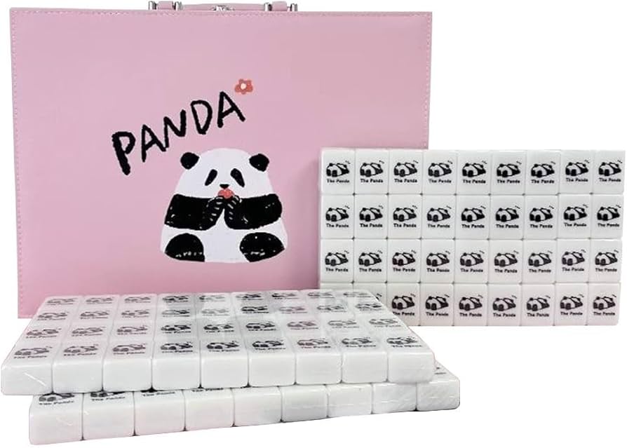 Amazon.co.jp: 麻雀牌 パンダ麻雀カード、伝統的な麻雀セット、ラージ