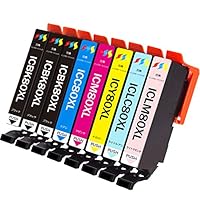 Amazon.co.jp: インクカートリッジ 80lエプソン用ic6cl80l 8本セット(6