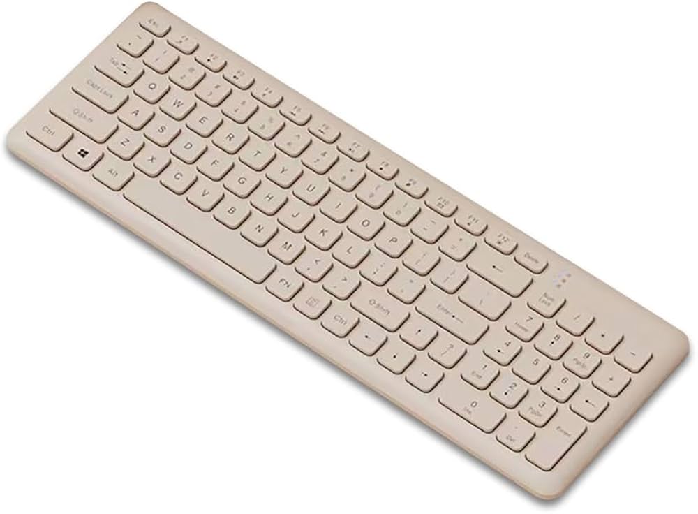 Amazon | ワイヤレスキーボード 可愛い 無線2.4GHz テンキー付き us