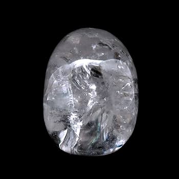 Amazon.co.jp: クリスタル スカル 天然水晶 虹入り 骸骨 置物 アイリス