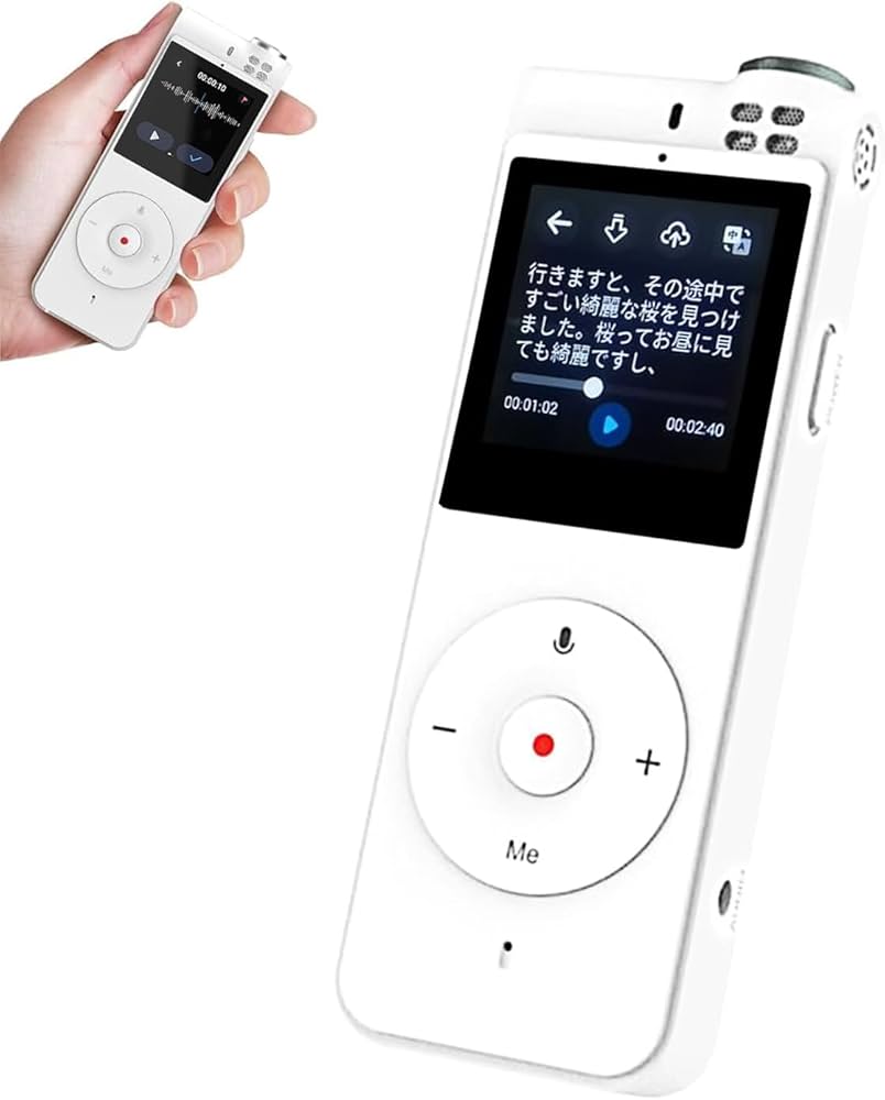 Amazon.co.jp: 新版 ボイスレコーダー 即時翻訳対応 （文字起こし機能