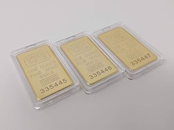 Amazon.co.jp: 3枚セット 24金ゴールドバー インゴットレプリカ CREDIT