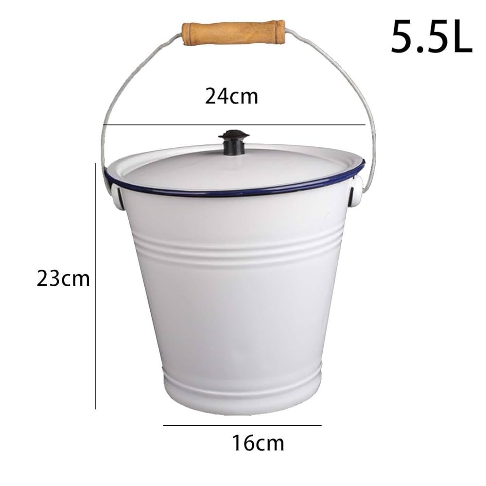 ☘️イマン imane ☘️ イヴ ホーロー製蓋付き特大バケツ ストッカー