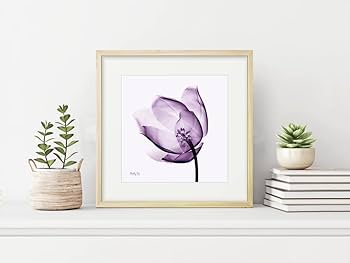 Amazon.co.jp: 絵画「紫色のチューリップ」インテリア 絵 花 アート