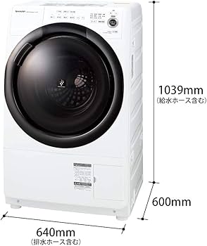 Amazon | シャープ ドラム式 洗濯乾燥機 ES-S7F-WL ヒーターセンサー