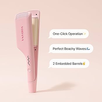 Amazon | VODANA トリプルフローアイロン (32mm, Pink vanilla) 安全な