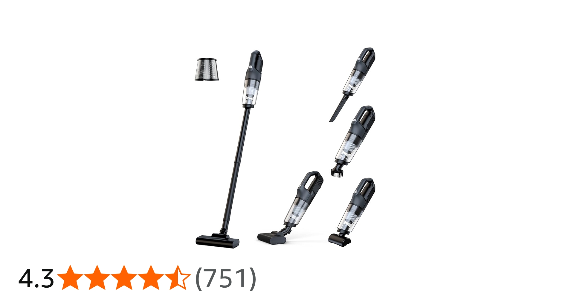 Amazon | 掃除機 コードレス Fochai【23000pa 強力吸引】5WAY