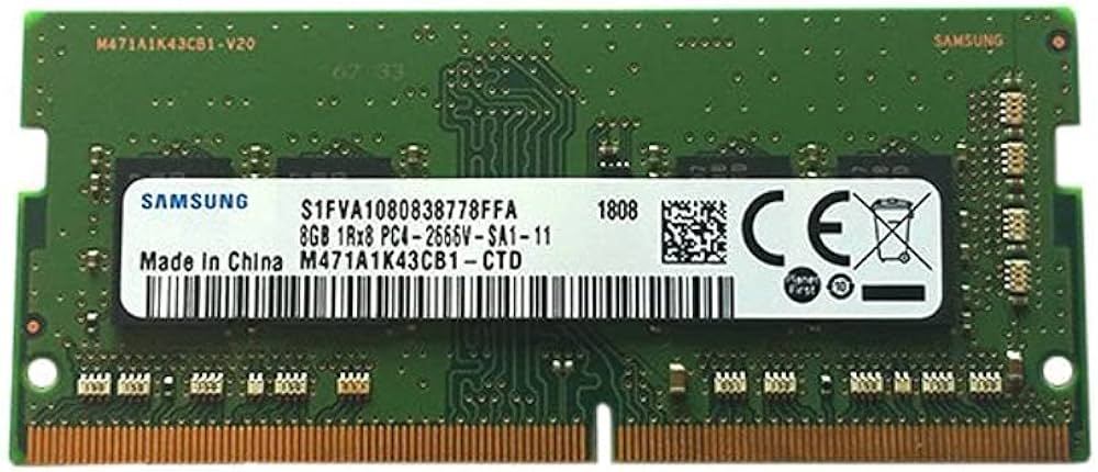 Amazon | Samsung 8GB DDR4 PC4-21300, 2666MHZ, 260 PIN SODIMM, 1.2V
