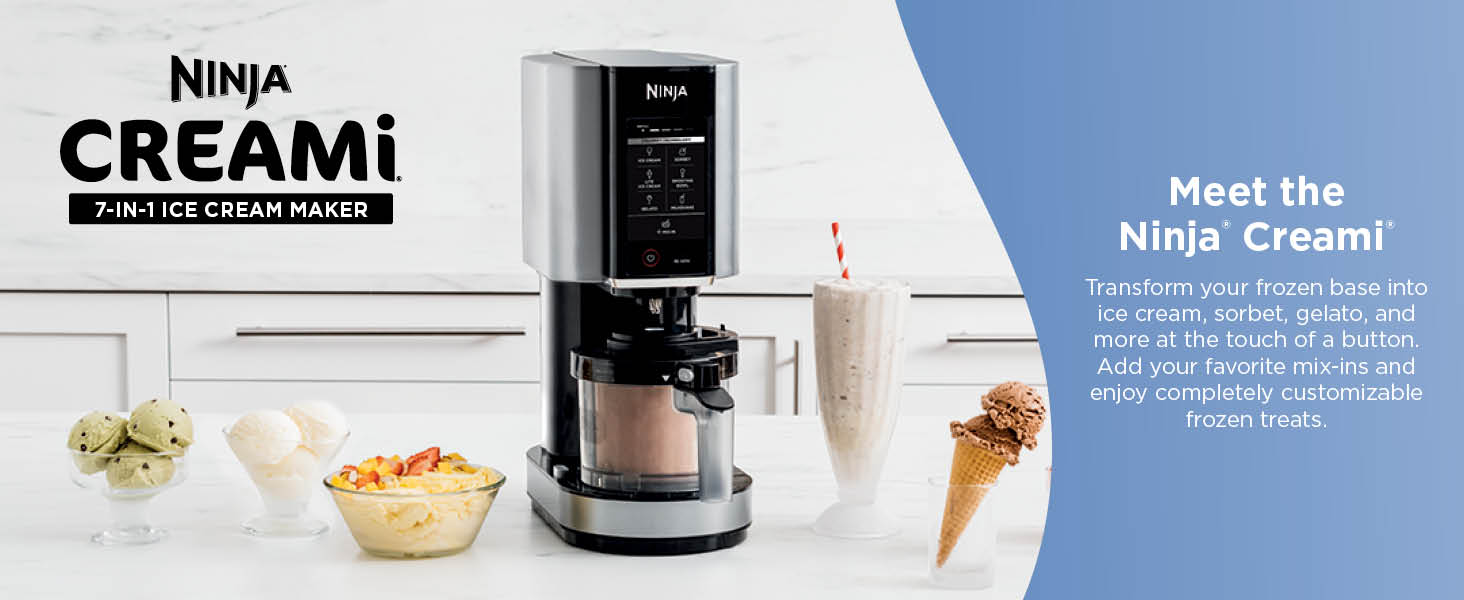 Amazon.com: Ninja NC301 CREAMi Ice Cream Maker, for Gelato, Mix