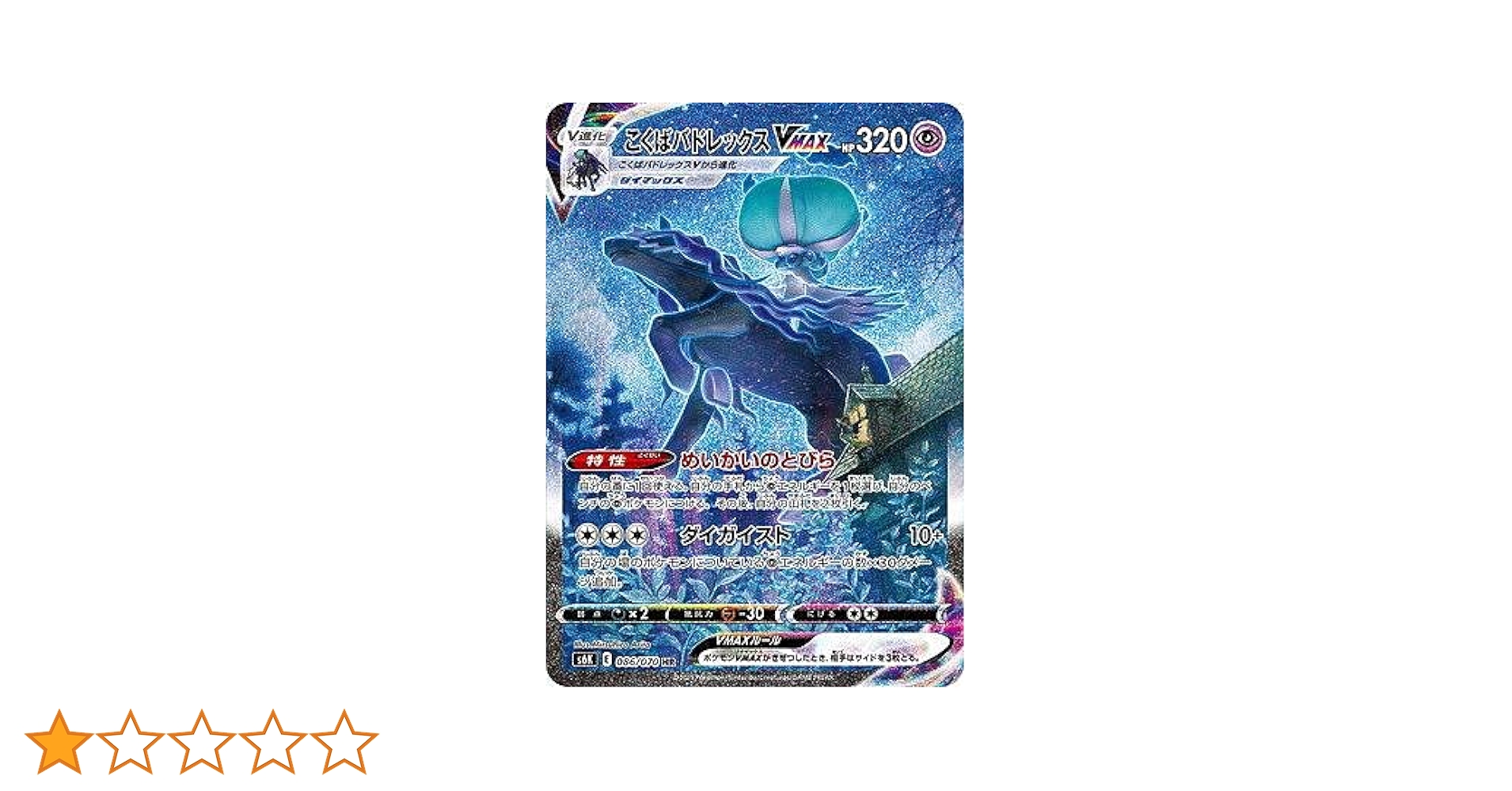 こくばバドレックスVMAX HR S6K 漆黒のガイスト 086/070 超高騰中こく