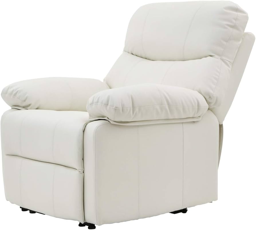 やぃちゃん】ホワイト リクライニングチェア 1人掛けソファ まつげ