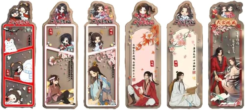 Amazon | 天官赐福 アクリルしおり6本セット，アニメ周辺製品,花城&謝