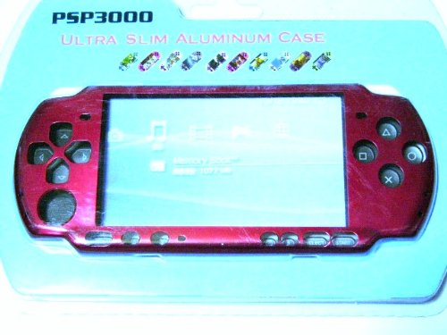 Amazon | PSP-3000保護アルミニウムケースメタル赤 | ケース・プロテクター