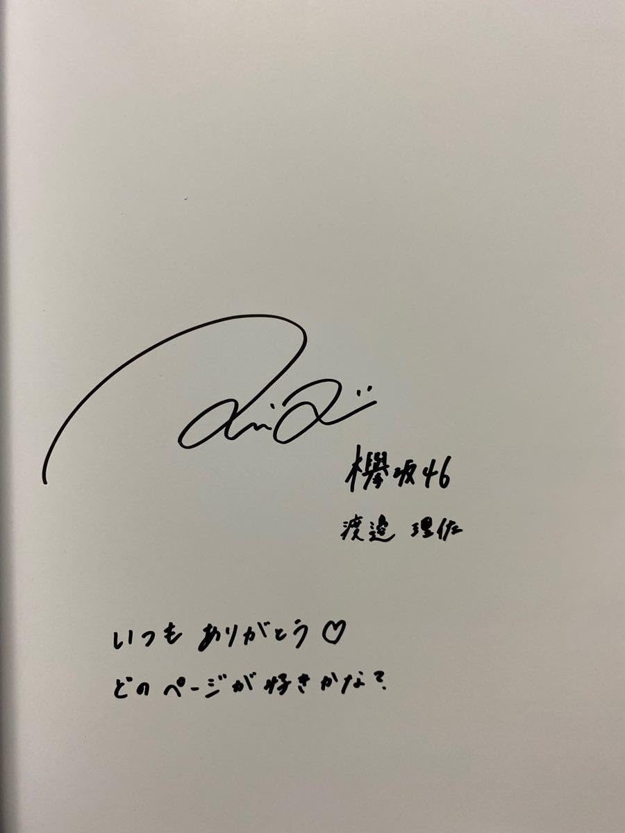 欅坂46 渡邉理佐 サイン入り生写真 コンプ