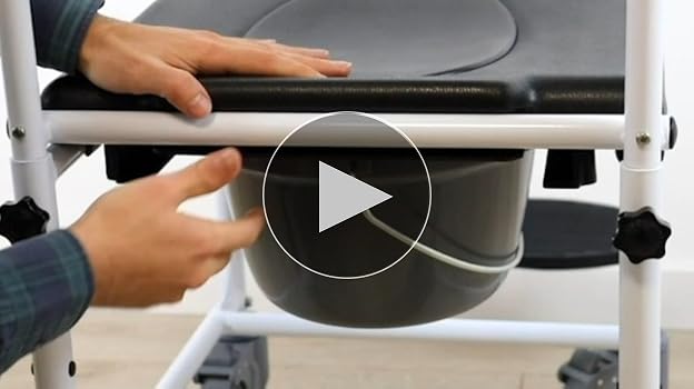 KMINA Shower Chair with Wheels (Version 2.0 Improved Brakes