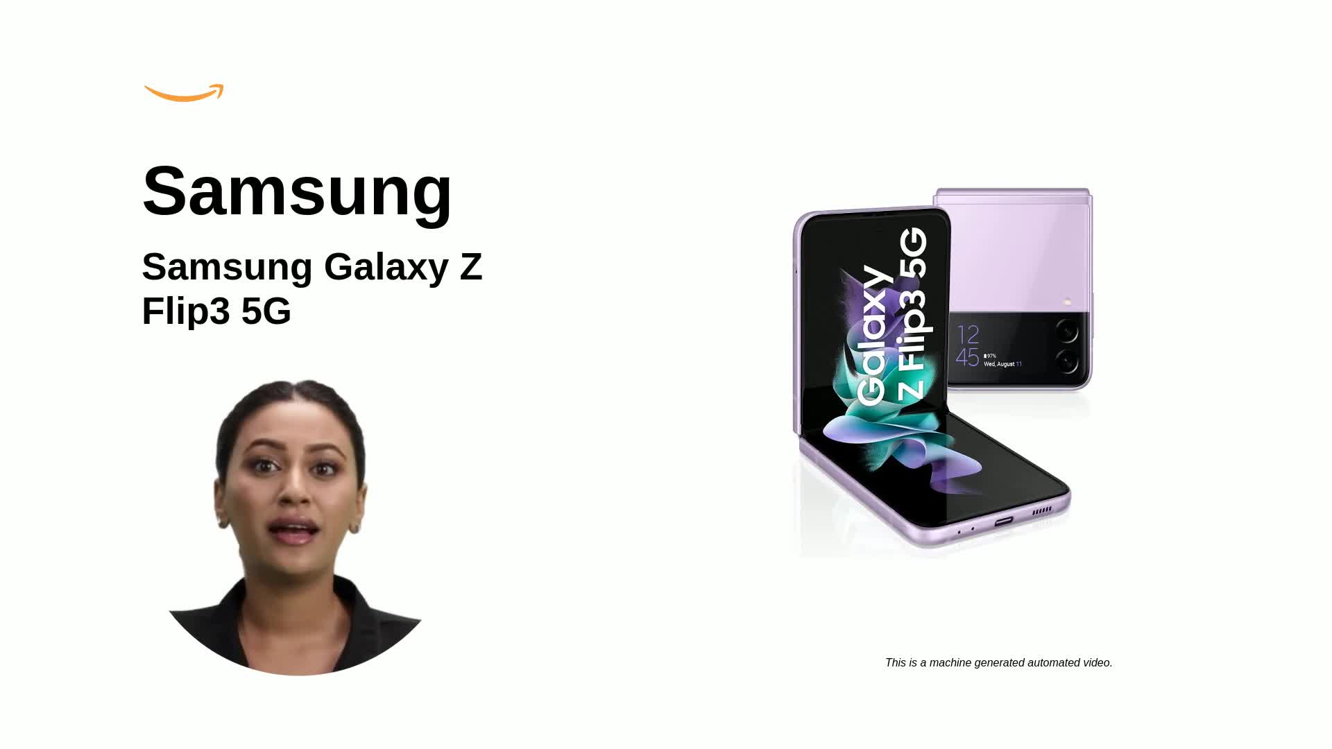 Samsung Galaxy Z Flip3 5G (Lavender, 8GB RAM, 128GB Storage) with