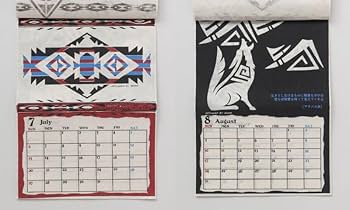 Amazon | カレンダー 2025 壁掛け オルテガ 幾何学 ナバホ ネイティブ