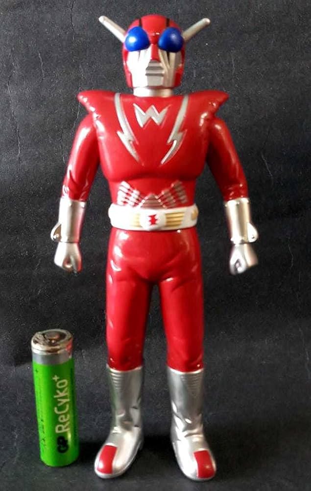 Amazon.co.jp: ヒーロー中国超人 インフラマン 15cm ソフビ 赤色 香港