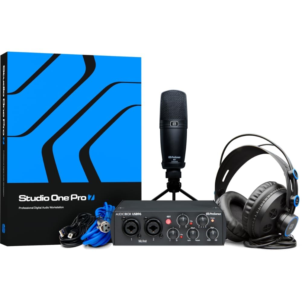 Amazon.com: PreSonus AudioBox USB 96 Studio Recording Package with