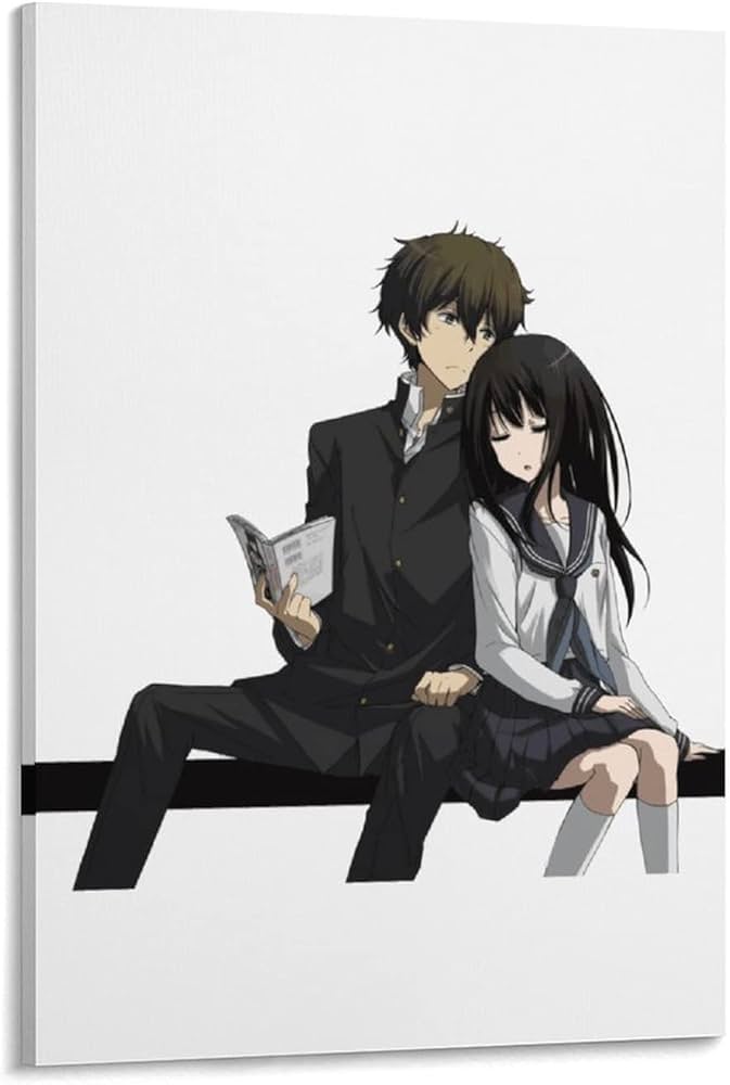 Amazon.co.jp: 絵画 折木奉太郎 千反田える 氷菓 ポスター アート