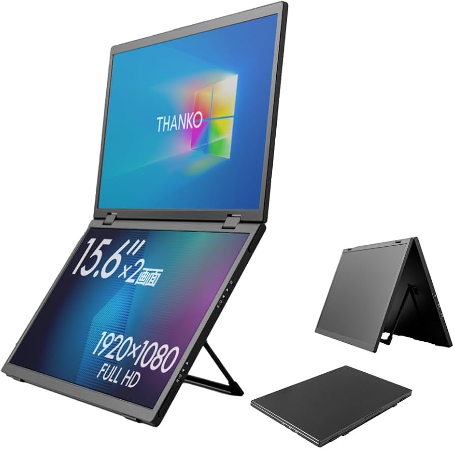 Amazon.co.jp: THANKO 上下2画面拡張ポータブルモニター DUALDPHBK