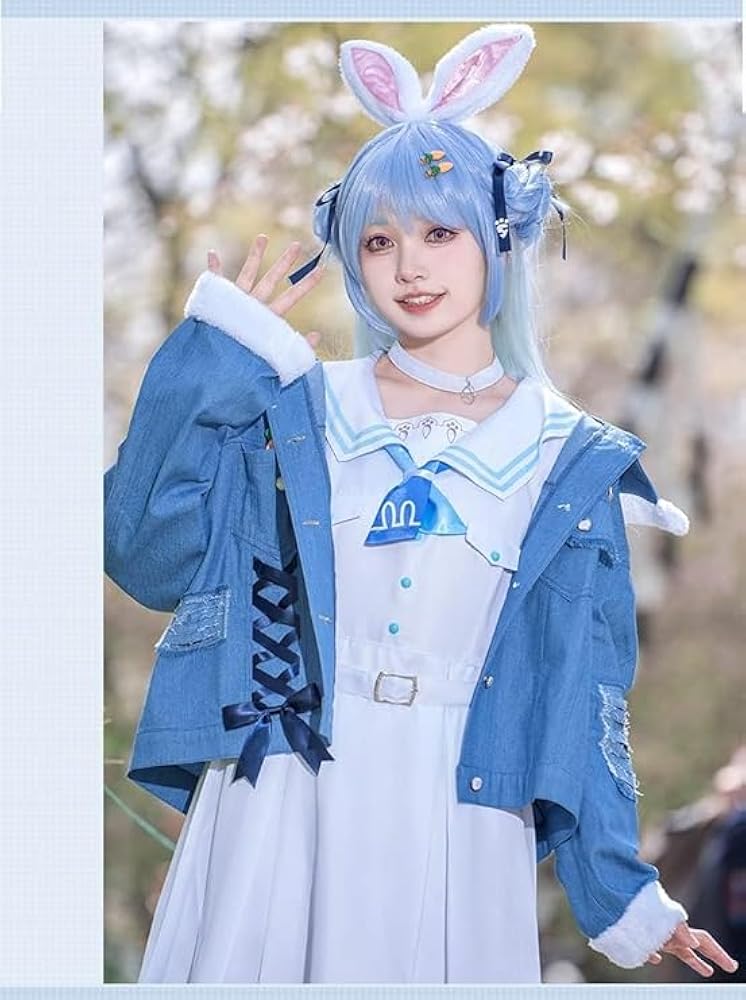 Amazon.co.jp: 「きせき」髪飾り付き 兎田ぺこら コスプレ 衣装 3種類