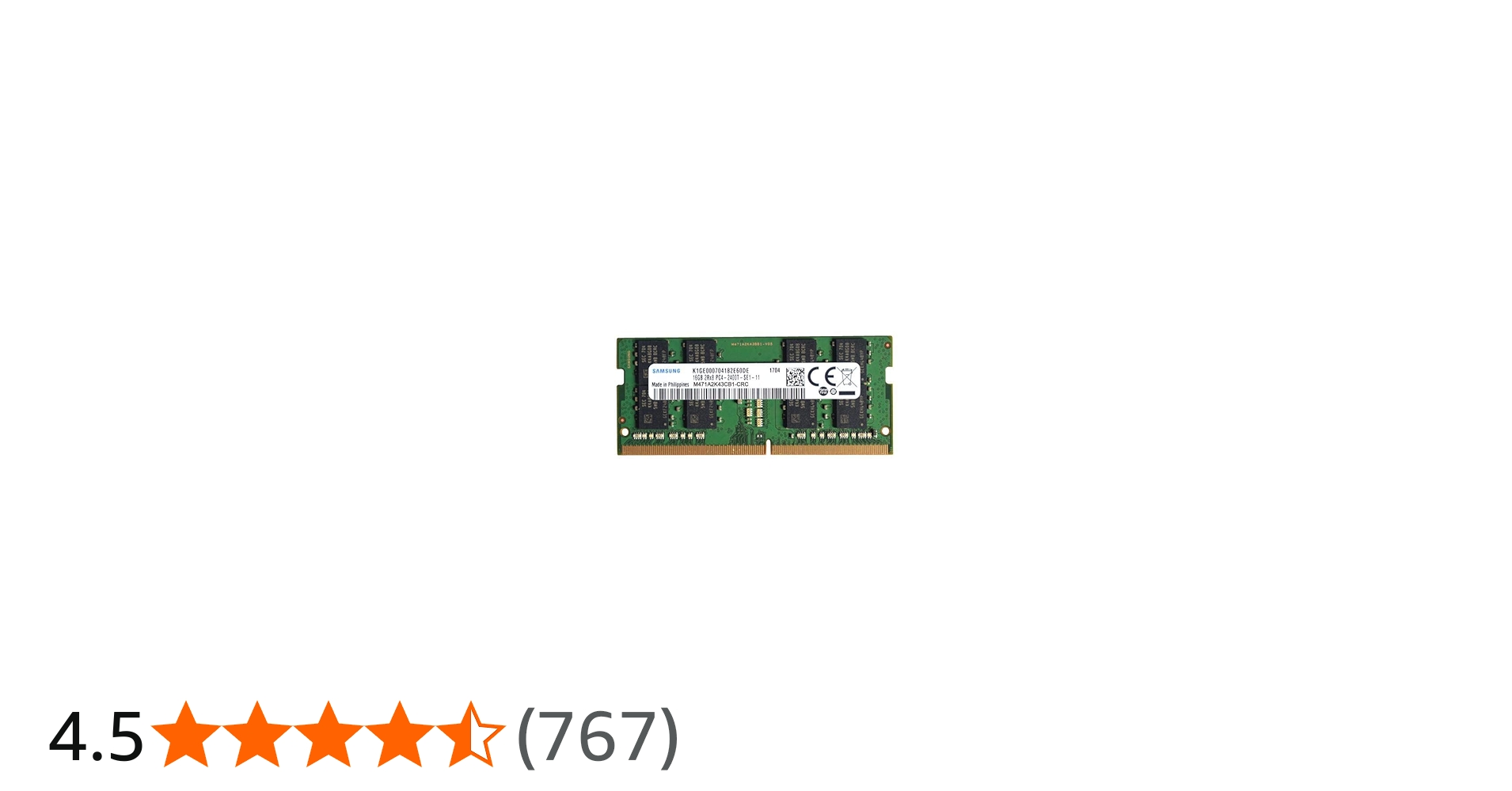 Amazon.in: Buy Samsung 16GB DDR4 PC4-19200, 2400MHz, 260 PIN