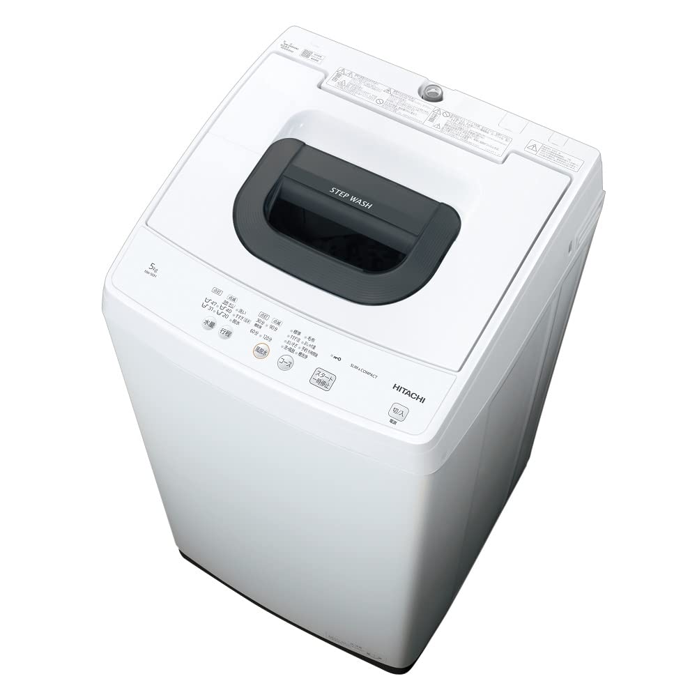 Amazon.co.jp: 日立 全自動洗濯機 5kg ピュアホワイト NW-50H W 風脱水