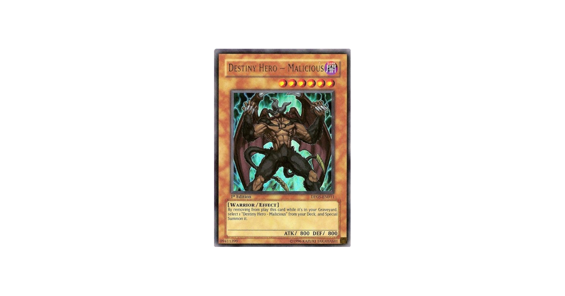 Amazon.com: Yu-Gi-Oh! - Destiny Hero - Malicious - DP05-EN011