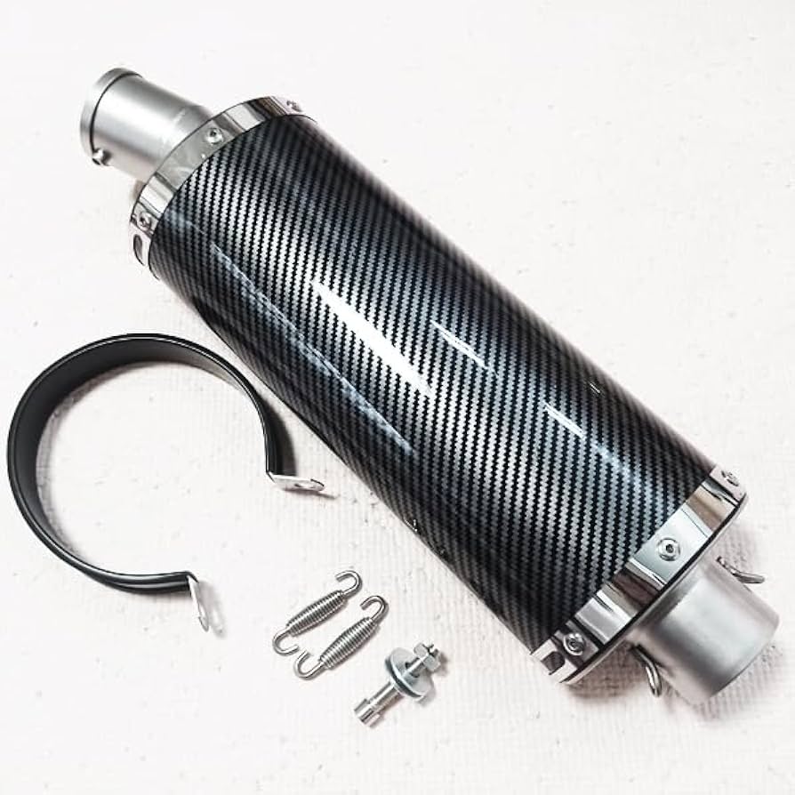 Amazon | マフラーサイレンサー カーボン柄 オーバル スリップオン